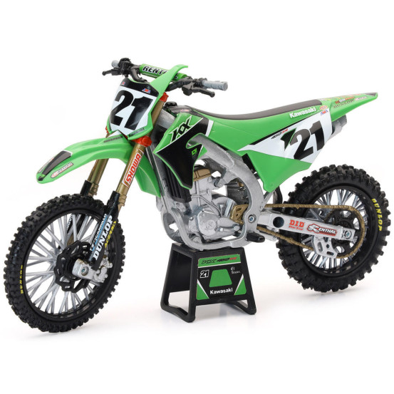 Moto miniature KAWASAKI 450 KX J. ANDERSON NEWRAY - Echelle 1/12°