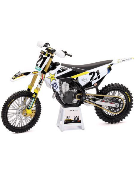 Moto miniature HUSQVARNA 450 FC Rockstar J. ANDERSON NEWRAY - Echelle 1/12°