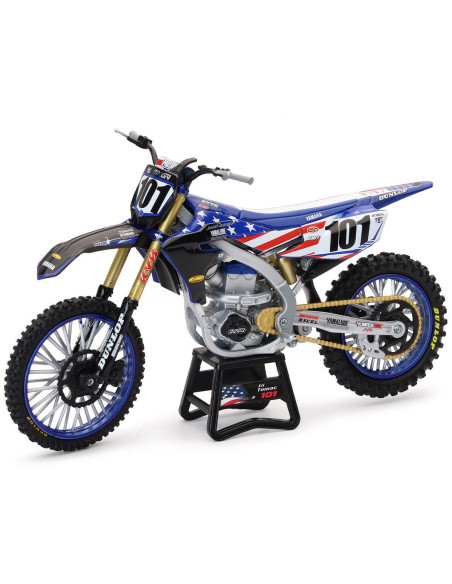 Moto miniature YAMAHA 450 YZF MXDN E. TOMAC NEWRAY - Echelle 1/12°