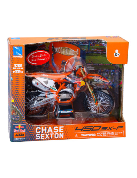 Moto miniature KTM 450 SX-F Red Bull C. SEXTON NEWRAY - Echelle 1/12°