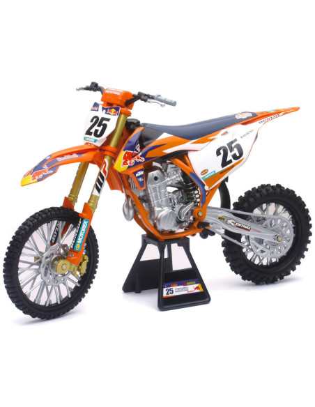 Moto miniature KTM 450 SX-F Red Bull M. MUSQUIN NEWRAY - Echelle 1/6°