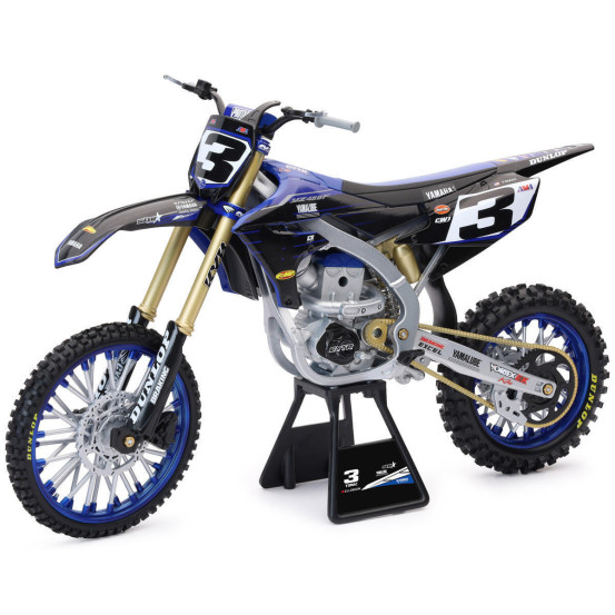 Moto miniature YAMAHA 450 YZF E. TOMAC NEWRAY - Echelle 1/6°