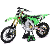 Moto miniature KAWASAKI 450 KXF E. TOMAC NEWRAY - Echelle 1/6°