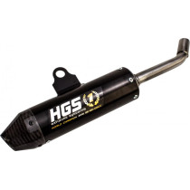 Silencieux alu noir embout carbone HGS KTM 85 SX Husqvarna 85 TC 2025
