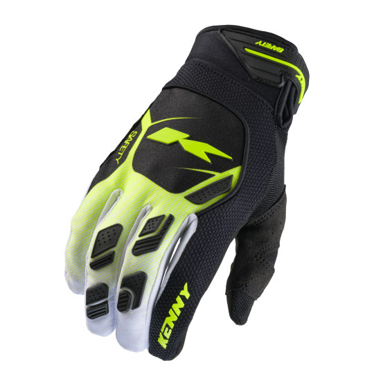 Gants cross Kenny 2025 Safety - Jaune Fluo