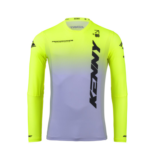 Maillot cross Kenny 2025 Performance - Gradient Gris Jaune Fluo