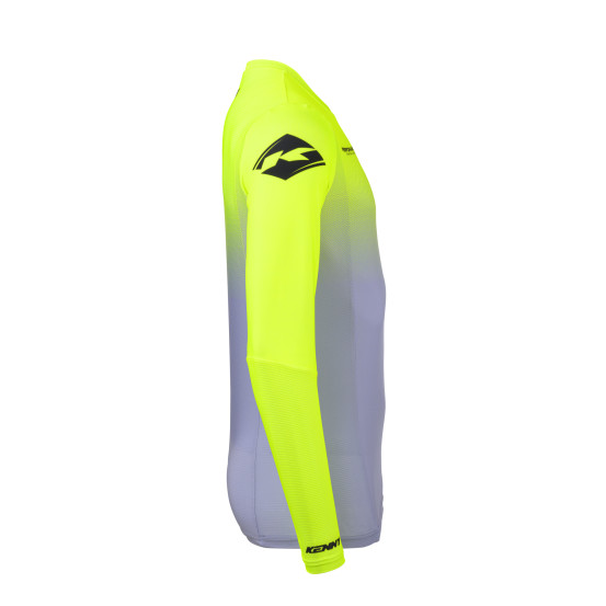 Maillot cross Kenny 2025 Performance - Gradient Gris Jaune Fluo