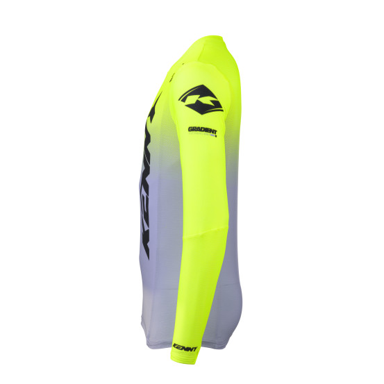 Maillot cross Kenny 2025 Performance - Gradient Gris Jaune Fluo