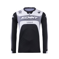 Maillot cross Kenny 2025 Track - Focus Noir Blanc