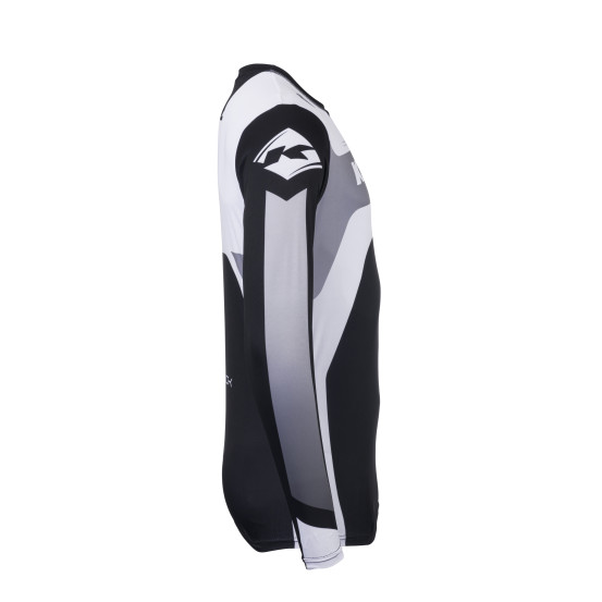 Maillot cross Kenny 2025 Track - Focus Noir Blanc