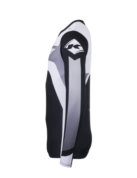 Maillot cross Kenny 2025 Track - Focus Noir Blanc