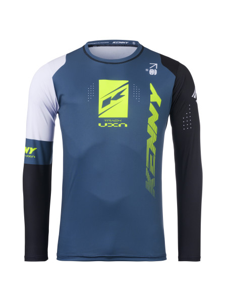 Maillot cross Kenny 2025 Track - Zoom Bleu Pétrole