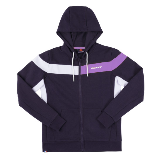 Sweat à capuche zippée Femme Racing Kenny 2025 - Bleu