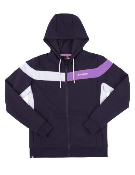 Sweat à capuche zippée Femme Racing Kenny 2025 - Bleu