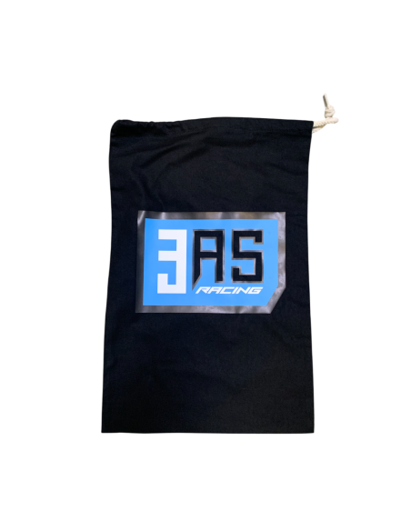 Sac coton 3AS RACING 8 litres 30x45cm Noir