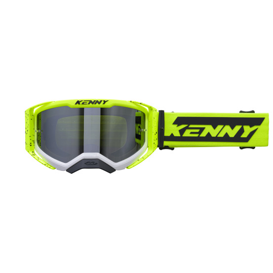 Masque cross Kenny 2025 Performance EVO 2 - Jaune Fluo Blanc