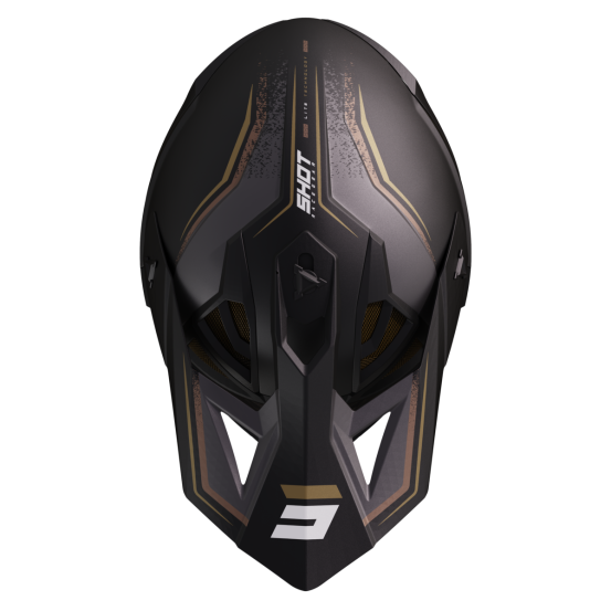 Casque cross Shot Lite Prism - Noir Or Mat