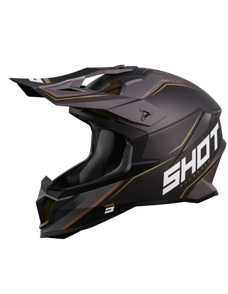 Casque cross Shot Lite Prism - Noir Or Mat