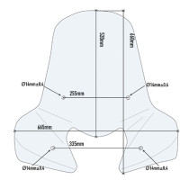 Bulle Givi 308A Honda - Keeway - Yamaha - Incolore