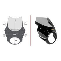 Bulle Givi BMW R NINE T 2014 - 2016 - Noir clair