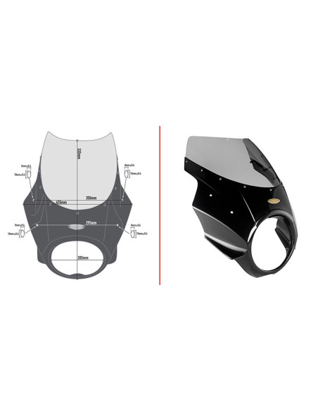 Bulle Givi BMW R NINE T 2014 - 2016 - Noir clair