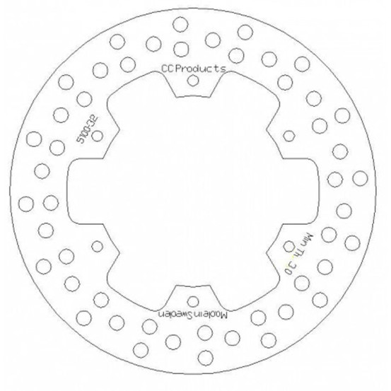Disque de frein CC PRODUCTS Arriere Yamaha YZ WR TT 1988-1997