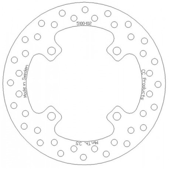 Disque de frein CC PRODUCTS Arriere Honda XR XLR
