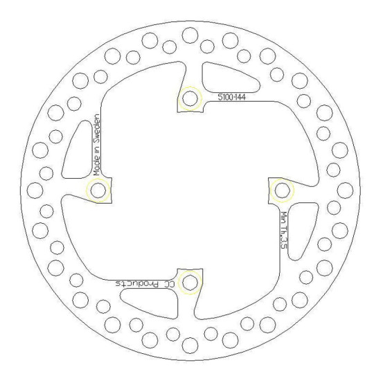 Disque de frein CC PRODUCTS Arriere SHERCO 2004-2012