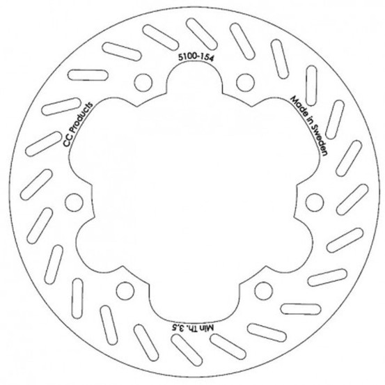 Disque de frein CC PRODUCTS Arriere Honda CR 1987-1988