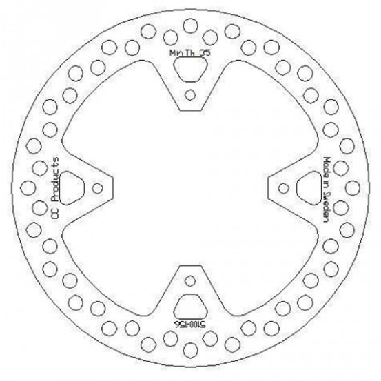 Disque de frein CC PRODUCTS Arriere Honda XR 650 2000-2007