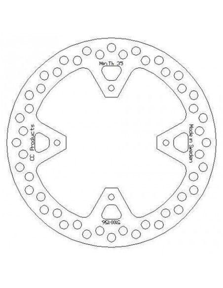 Disque de frein CC PRODUCTS Arriere Honda XR 650 2000-2007