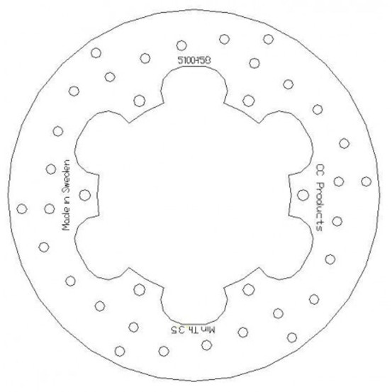 Disque de frein CC PRODUCTS Avant Husqvarna 1987-1991