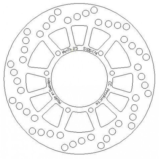 Disque de frein CC PRODUCTS Avant Yamaha YZ 125-490 TT 350-600 1986-1991