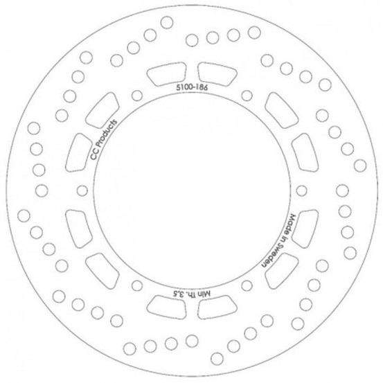 Disque de frein CC PRODUCTS Avant Maico 245 mm