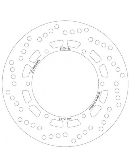 Disque de frein CC PRODUCTS Avant Maico 245 mm