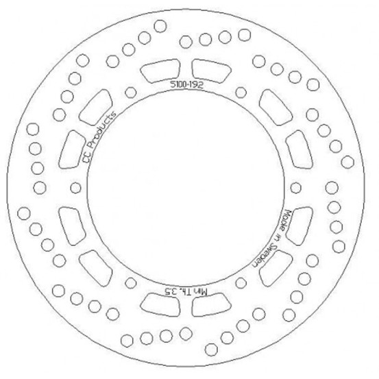 Disque de frein CC PRODUCTS Avant Maico 235 mm 1984-1985