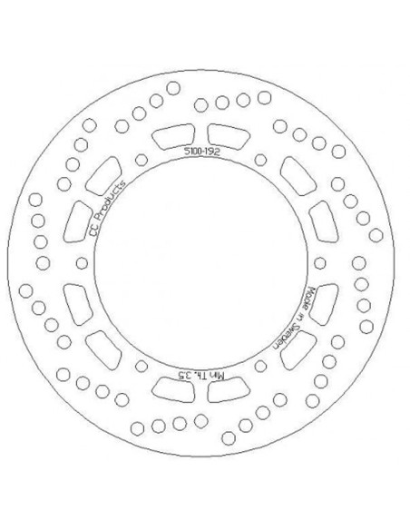 Disque de frein CC PRODUCTS Avant Maico 235 mm 1984-1985