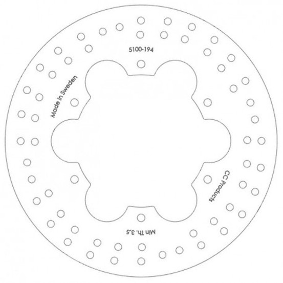 Disque de frein CC PRODUCTS Avant Husqvarna 185-1986