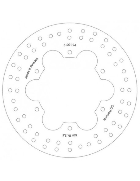 Disque de frein CC PRODUCTS Avant Husqvarna 185-1986