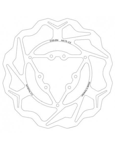 Disque de frein CC PRODUCTS Avant TM 125-530