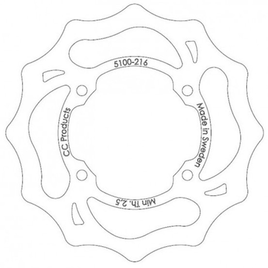Disque de frein CC PRODUCTS KTM 50 SX PRO Avant 2002-19 Arriere 2014-2019