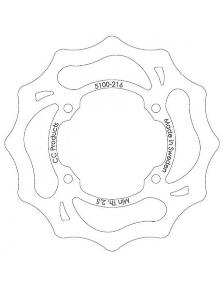 Disque de frein CC PRODUCTS KTM 50 SX PRO Avant 2002-19 Arriere 2014-2019