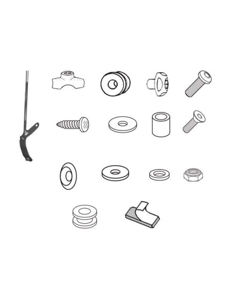 Kit de fixation pour bulle Givi 292DT pour Kymco Dink 50 - 125 - 200i 2006 - 2016
