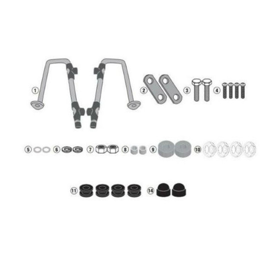Kit fixation bulle Givi A1168A Honda 125 Super Cub C 2018-2026