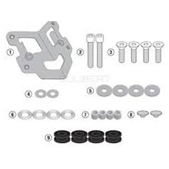 Kit fixation bulle Givi 4125S-GR KAWASAKI 125 Z 2019 - 2021