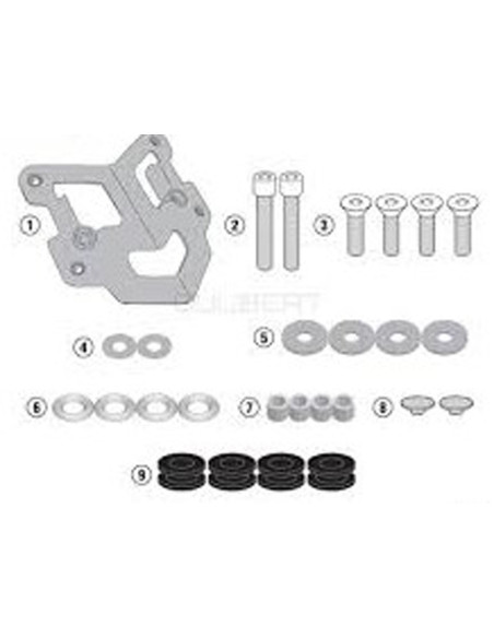 Kit fixation bulle Givi 4125S-GR KAWASAKI 125 Z 2019 - 2021