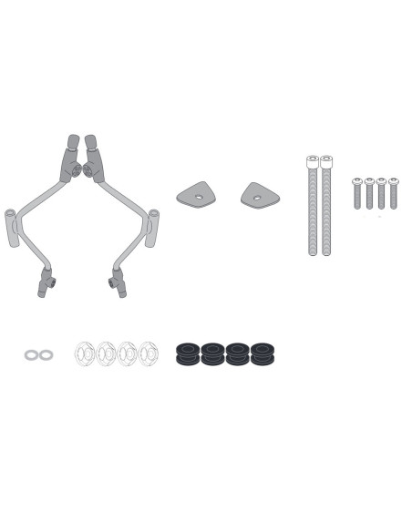 Kit de fixation pour bulle Givi A5616A PIAGGIO Beverly 300-310-400 HPE 2021-2026