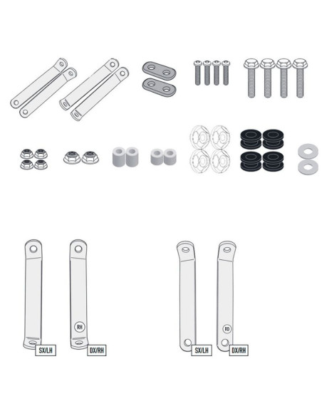 Kit de fixation pour bulle Givi A6119A Kymco AGILITY S 125 2014-2025