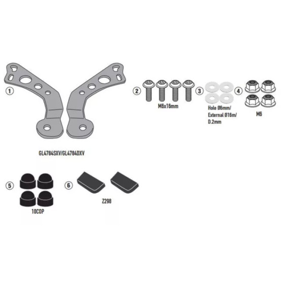 Kit de fixation pour bulle Givi AL8206A Moto Guzzi V7 850 Stone Special 2021-2026