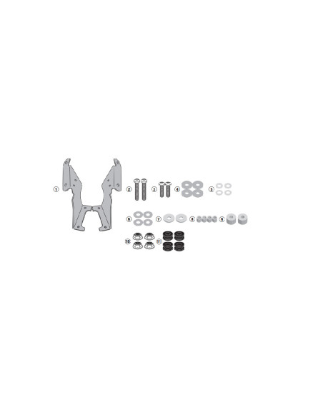 Kit fixation bulle Givi D2143KIT Yamaha 900 Niken 2019-2024